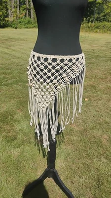 Bikini macramé vintage encubrimiento o top playa hecho a mano conchas marinas Foto 1 de 4