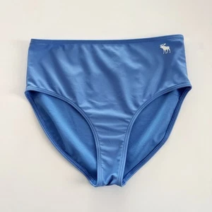 Abercrombie Kids Size 13/14 Blue High Waisted Logo Bikini Bottom NWT Swim Beach - Picture 1 of 10