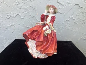 ROYAL DOULTON England Bone-China “Top Of The Hill” Victorian Lady Figurine - Picture 1 of 6
