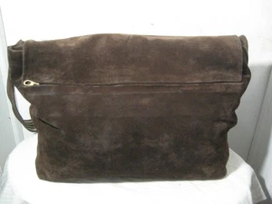 Bolso Mensajero Para Hombre Bottega Veneta Mocha Gamuza Extra Grande Solapa RARO De Colección. - Imagen 1 de 24