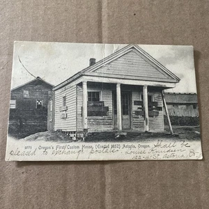 1905 Oregon Astoria Oregons erstes Zollhaus Franklin 1cent Knudsen - Bild 1 von 2