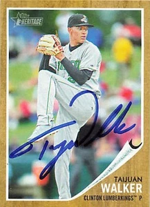 2011 Topps Heritage Minor #32 Taijuan Walker Lumberkings Signed Auto *L854 - Picture 1 of 2