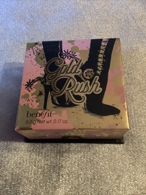 Benefit Gold Rush Blusher 5g Warm Golden Nectar Blush Discontinued New & Brush. - Image 1 of 3