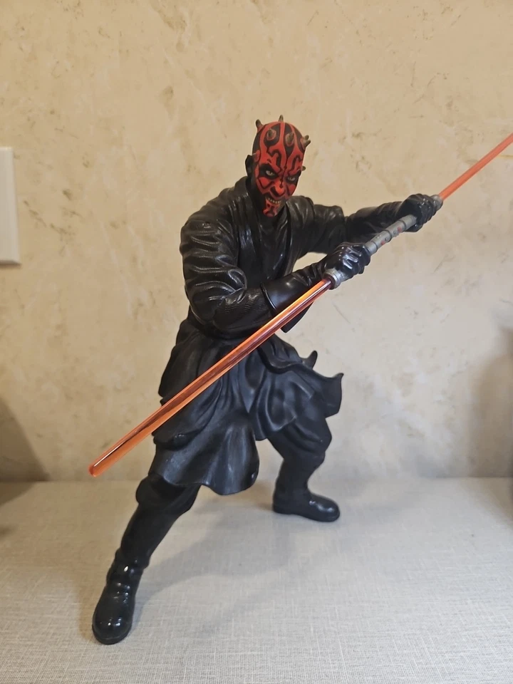 Star Wars EP1 Darth Maul 12" Mega LE Collectible Figure Light Up Saber - Image 1 of 4
