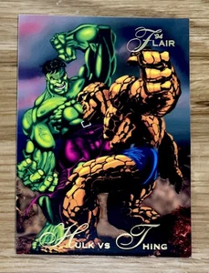 1994 FLAIR MARVEL ANNUAL Trading Card BY FLEER #7 HULK VS THING! FANTASTIC 4 - Picture 1 of 2