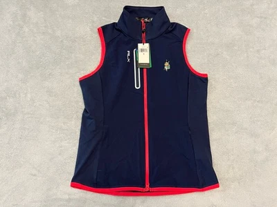 Chaleco de Golf Ralph Lauren RLX Damas Performance Pequeño Azul Marino/Rojo Logo Nuevo con Etiquetas Foto 1 de 4