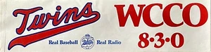 VTG 1985 Minnesota Twins Baseball - WCCO Bumper Sticker (25th Anniversary) - Picture 1 of 3