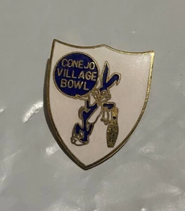 Vtg Bugs Bunny Bowling Ball Pin Theme Enamel Cone Jo Village Bowling - Picture 1 of 4