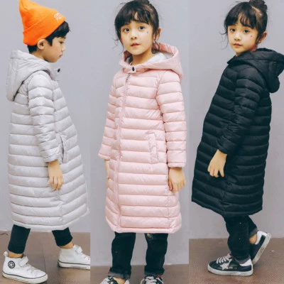 KIDS KEXINS Kids Girls Coat Long Padded Down Quilted Jacket Puffer Hooded Warm Parka Winter