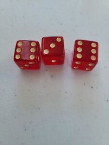 1968 Risk 3 Red Replacement Dice