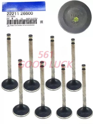 Nuevas 8 piezas válvulas de admisión 2221126600 para Hyundai Accent Kia Rio Rio5 2001-11 1,6 L Foto 1 de 4