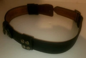 DON HUME B101 2-1/4" WIDE BLACK DUTY BELT Leather Size 30 with Buckle - Picture 1 of 6