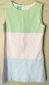 Girls Bella Bliss Colorblock Seersucker Shift Dress Size 8
