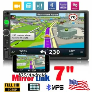 7" Inch Car Stereo Radio MP5 Player 2DIN Touch Screen Bluetooth USB FM TF AUX IN - Picture 1 of 9