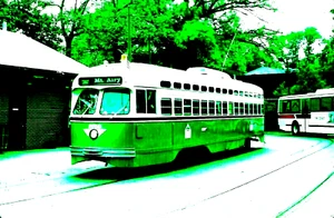 ORIGINAL KODACHROME SLIDE SEPTA PCC #2750 CHESTNUT HILL LOOP RTE 23 MAY 15, 1994 - Picture 1 of 1