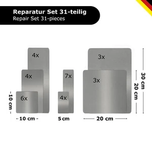 Planenreparaturset 31-teilig RAL9006 silber - Plane flicken - LKW Plane kleben - Bild 1 von 5