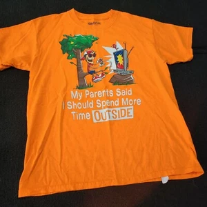 Gildan Boys Safety Orange Graphic Tee size XL (14-16) - Picture 1 of 7