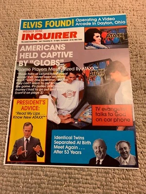 original ad leland 11-8 1/4” Ataxx  Elvis Found ARCADE VIDEO GAME FLYER - Image 1 of 2