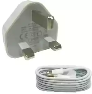 100% Genuine CE charger plug & Data Cable For Apple IPhone 5 6 7 8 X XR 11 12 SE - Picture 1 of 10