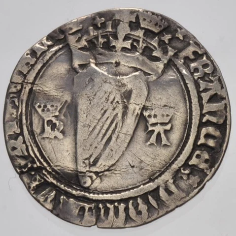 1534-5 Henry VIII Groat, Ireland, Anne Boleyn, mm Crown, Spink 6472 Cover