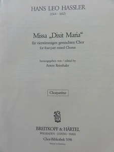 Hans-Leo Hassler Missa "Dixit Maria" 4-stimmig Chorpartitur - Bild 1 von 1