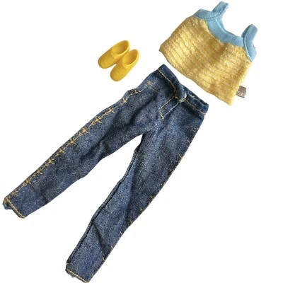 Tênis Barbie anos 80 vintage Mego moda boneca roupa top jeans Jordache - Imagem 1 de 4