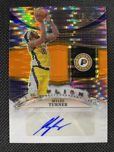 2022-23 Panini Select Myles Turner In Flight Orange Pulsar Auto /30 #IFS-MYT - Picture 1 of 2