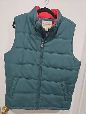 Chaleco impermeable vintage para hombre grande verde cremallera completa chaleco acolchado sin mangas Foto 1 de 4