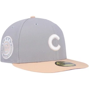 New Era Chicago Cubs 1962 Juego de Estrellas 59FIFTY Sombrero Ajustado Talla 7 3/4 Gris Melocotón - Imagen 1 de 11