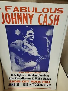 Johnny Cash Replica Concert Poster - Picture 1 of 1