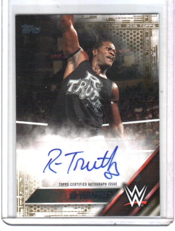 WWE R-Truth 2016 Topps Then Now GOLD Authentic Autograph Card SN 7 of 10 - Image 1 of 1