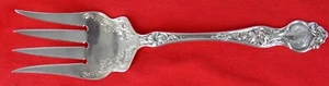 Violet by Wallace Sterling Silver Salad Serving Fork, 8 5/8" , Mono - Picture 1 of 4