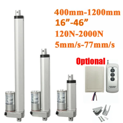 12V Linear Actuator Motor 800mm 1000mm 120N 2000N Fast Speed Remote Controller - Image 1 of 4