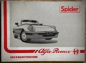 ALFA ROMEO SPIDER -Libretto originale Uso e Manutenzione-1989- - Foto 1 di 1