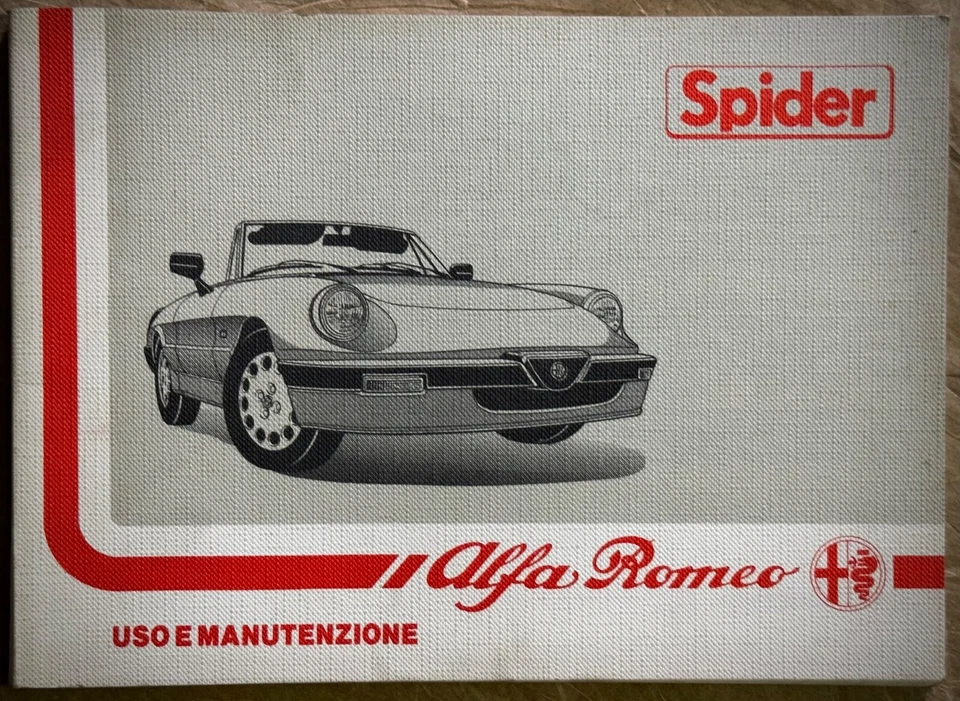 ALFA ROMEO SPIDER -Libretto originale Uso e Manutenzione-1989- - Immagine 1 di 1