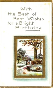 Vintage Postcard Birthday Greetings Scenic - Picture 1 of 2