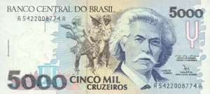 Brazil 5000 Cruzeiros (1992) Pick 232b UNC - Picture 1 of 2