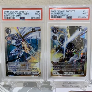 Anticuerpo Omnimon X y Alfamon Alternativo Conectando Artes Digimon As’Maria PSA 9 - Imagen 1 de 2