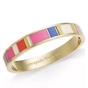 Kate Spade How Charming Colorful Goldtone Hinge Bracelet - Picture 1 of 8