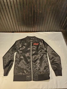 Star Wars Satin Bomber Jacket Black Tie Fighter Empire Japan full zip Youth Em - Picture 1 of 5
