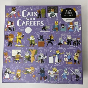Galison Cats with Careers Puzzle, 500 Pieces, Board Games - 2021 by Galison 326/ - Picture 1 of 8