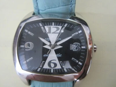 ADEE KAYE WOMEN'S WATCH AUTOMATIC 35 JEWELS SS LEATHER ORIGINAL AK2010-MB NEW - Image 1 of 4