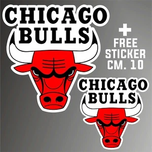 Adesivo basket nba Chicago Bulls sticker decal aufkleber + 1 FREE STICKER CM. 10 - Foto 1 di 3