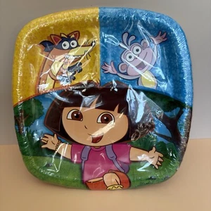 Vintage Dora the Explorer Sectioned Paper Plates 8 Count 9” Made In USA Sealed - Picture 1 of 2