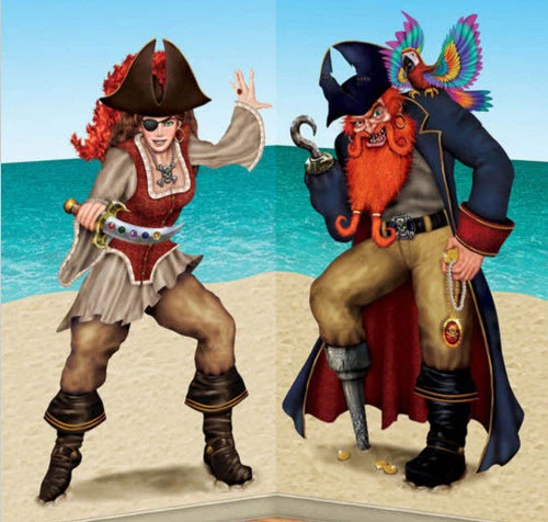 PIRATES BONNY BLADE CALICO JACK Scene Setter BIRTHDAY party wall decor BACKDROP - Image 1 of 1