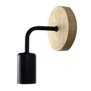 Holz Wandlampe Vintage Wandleuchter Wand Leuchte E27 Nachttischlampe Retro Lampe6182 - Bild 1 von 6