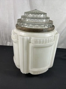 Antigua pantalla de cristal rascacielos art deco #1 - Imagen 1 de 8
