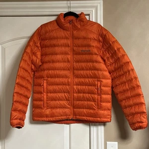 MARMOT 800 FILL DOWN JACKET Men's Medium - Orange - Like New!! - Picture 1 of 5