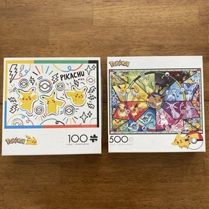 Rompecabezas Pokemon (2) Lote Mixto ~ Una 100 Piezas y Una 500 Piezas ~ Completo - Imagen 1 de 4