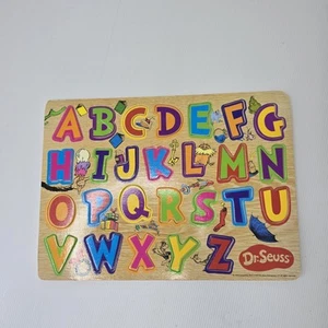 Dr. Seuss Jigsaw Puzzle Wooden Alphabet ABC - Picture 1 of 7